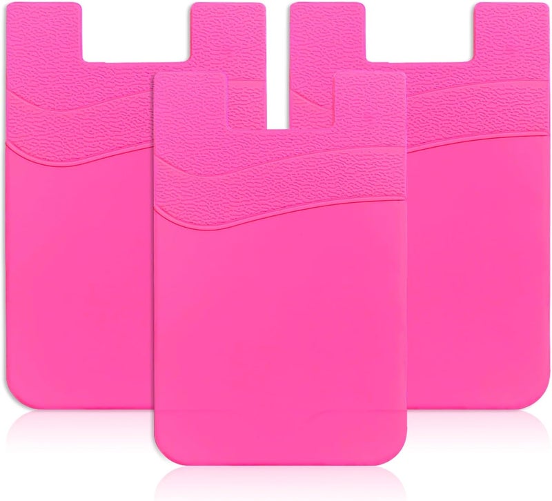 Senose Phone Card Holder, 3 Pack Phone Wallet Stick On Back of Cellphones Credit ID Card Sleeve, Strong Adhesive Cellphone Wallet Compatible for iPhone, Android & Most Smartphones - Image 1